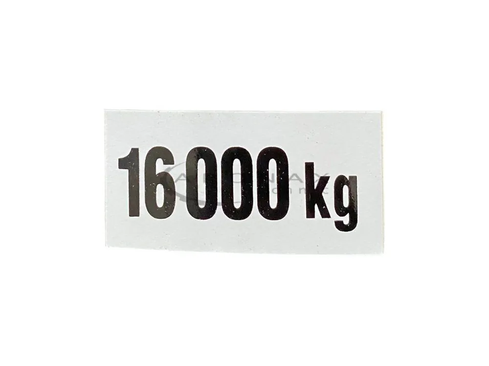 Poslední Šance Označení zatížení 16000 kg samolepka