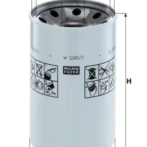 Akční Cena Hydraulický filtr MANN W1245/3X (MF W1245/3X)